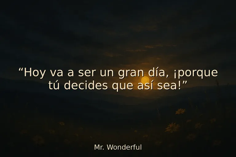 Mejores citas motivadoras al estilo Mr. Wonderful para tu día a día